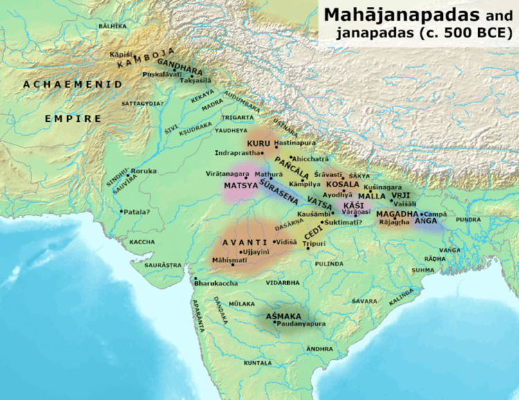 Avanti and other Mahajanapadas in the Post Vedic period.