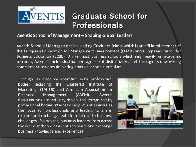 Aventis School of Management City University of New York Executive MBA and Master of Finance HR a
