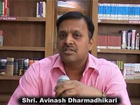 Avinash Dharmadhikari Shri Avinash Dharmadhikari speak about MIT school of governmentvob