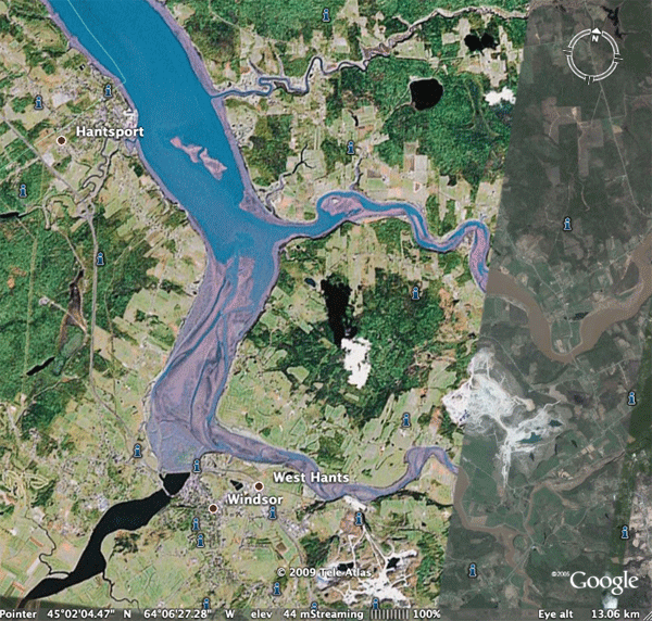 Avon River (Nova Scotia) wwwviewzonecomavonriversatellitegif