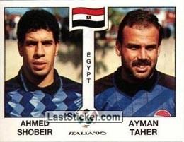 Ayman Taher Sticker 441 Ahmed Shobier Ayman Taher Panini FIFA World Cup