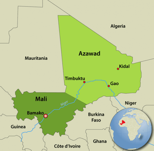 Azawad Mali National Liberation Movement of Azawad MNLA and Ansar Dine