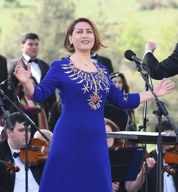 Azerin at the Kharibulbul Festival 2021 in Shusha