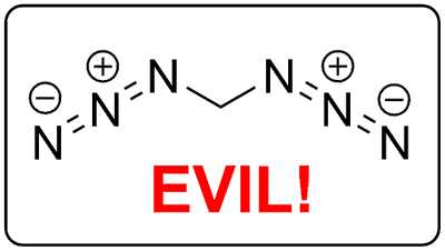 Azide Curly Arrow Evil Molecules Part 1 Explosive Azides Diazidomethane