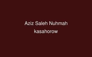 Aziz Saleh Nuhmah Aziz Saleh Nuhmah Hausa kasahorow