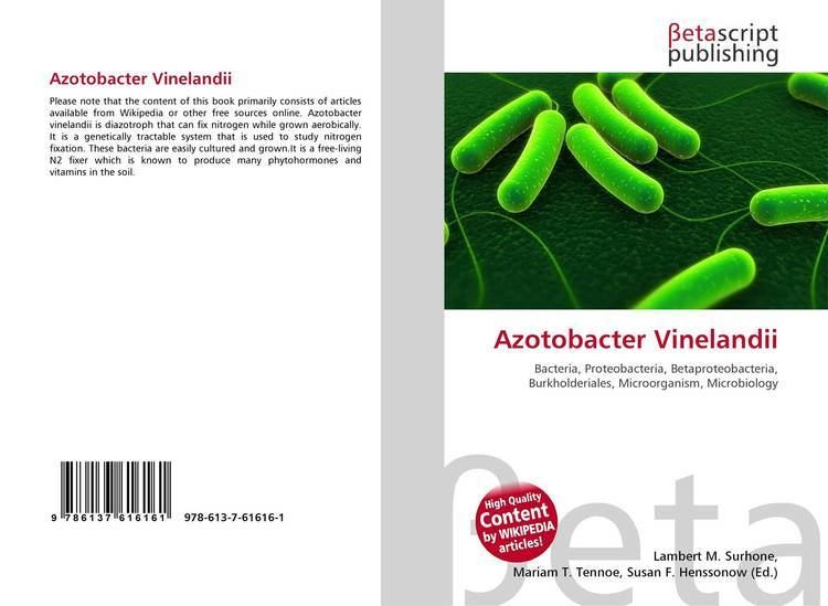 Azotobacter vinelandii Azotobacter Vinelandii 9786137616161 6137616169 9786137616161