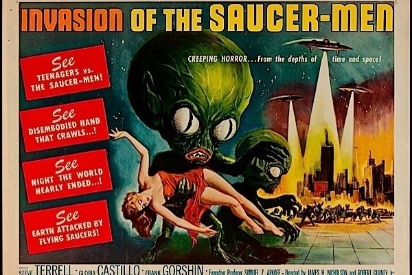 INVASION of the SAUCER MEN Movie Poster B-Movie Poster Retro Cult Movie Post