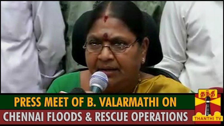 B. Valarmathi Press Meet of Minister B Valarmathi on Chennai Floods and Rescue