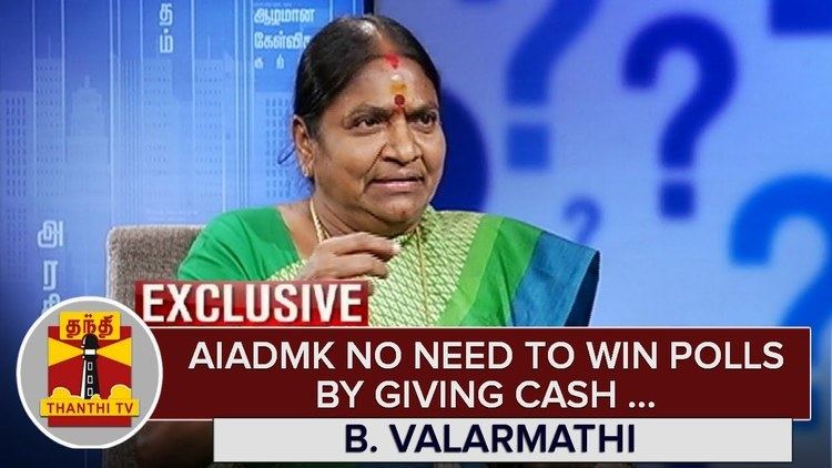 B. Valarmathi Exclusive AIADMK no need to win Polls by giving Cash B