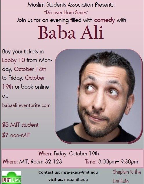 Baba Ali MIT Discover Islam Series Comedy Show with Baba Ali Islamic
