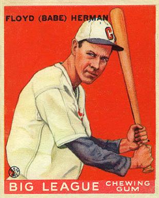 Babe Herman 1933 Goudey Babe Herman 5 Baseball Card Value Price Guide