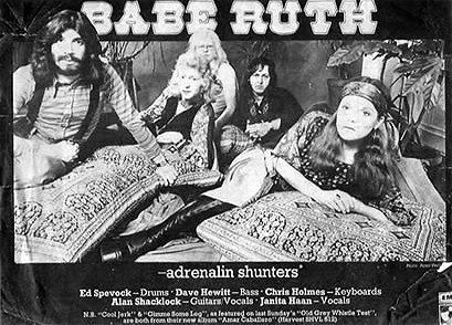 Babe Ruth (band) BobbyShred39s Babe Ruth Band Tribute Page