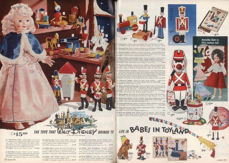 Babes in Toyland (1961 film) movie scenes Walt Disney s Wonderful World Of Color had just premiered in the Fall of 1961 on NBC Television saturation for Babes In Toyland began on November 13 for a 