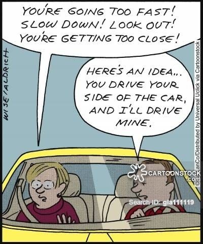 Back-seat driver Backseat Drivers Cartoons and Comics funny pictures from CartoonStock
