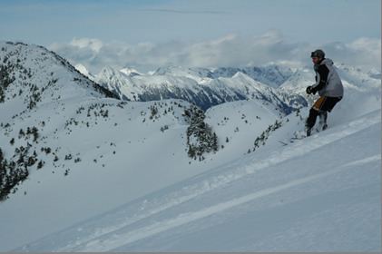 Backcountry snowboarding