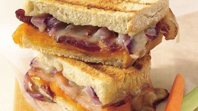 Bacon sandwich Grilled DoubleCheese and Bacon Sandwiches recipe from Betty Crocker