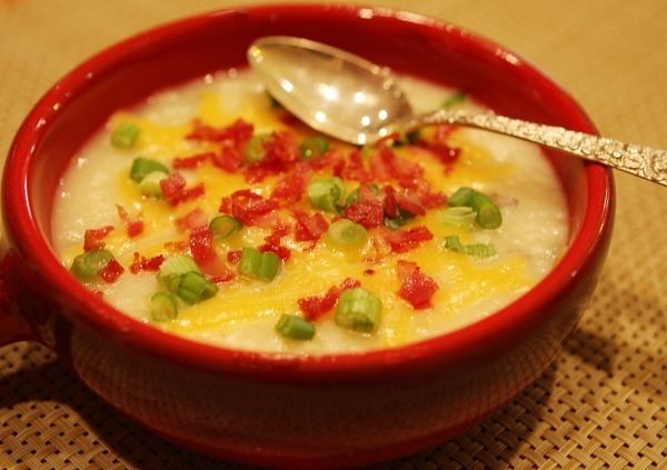Bacon soup Low Fat Baked Potato and Bacon Soup