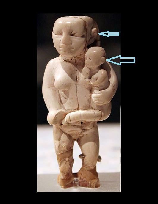 Badari culture 3000 BCE Woman and child Ivory Badari Culture Predynastic Egypt
