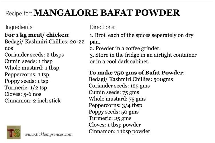 Bafat Tickle My Senses Mangalore Bafat Powder