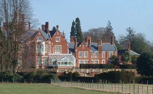 The front view of Bagshot Park
