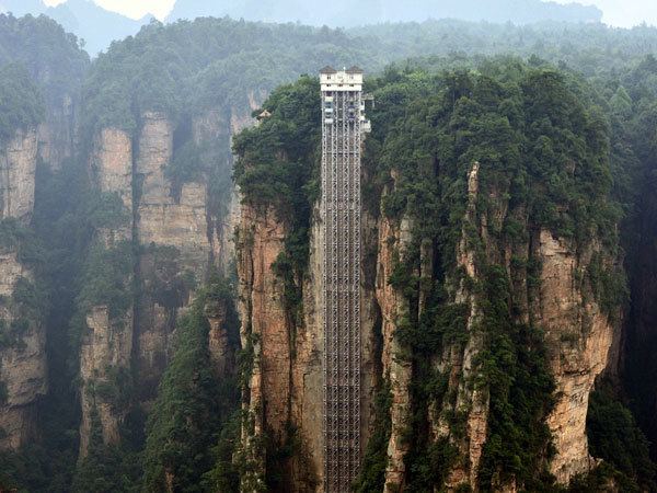 Bailong Elevator Bailong Elevator Zhangjiajie World Highest Glass Elevator