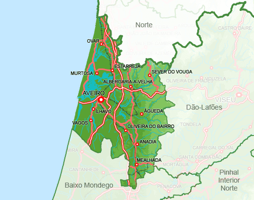 Baixo Vouga Map search for holiday rentals Baixo Vouga