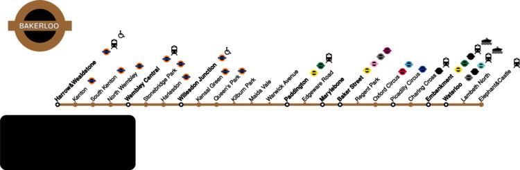 Bakerloo line FileBakerloo line Topological mapsvg Wikipedia