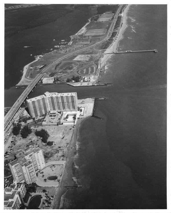 Baker's Haulover Inlet Florida Memory Aerial view of Bakers Haulover Inlet and newly