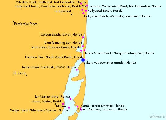 Baker's Haulover Inlet Bakers Haulover Inlet inside Florida Tide Chart