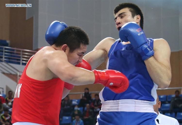 Bakhodir Jalolov Bakhodir Jalolov beats Mou Haipeng 30 during boxing match in N