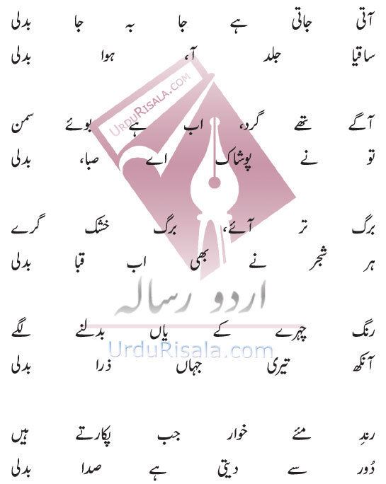 Baksh Nasikh Aati Jaati Hai Ja Ba Ja Badli Imam Baksh Nasikh Urdu Poetry