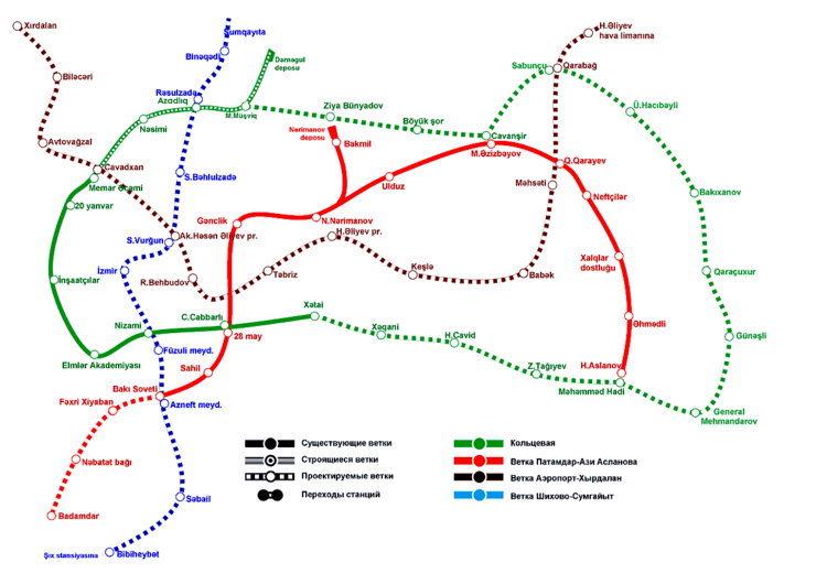 Baku Metro Baku Metro System Map Mapsofnet