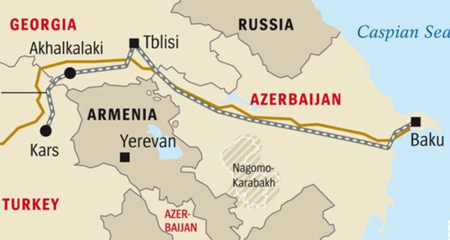 Baku–Tbilisi–Kars railway BakuTbilisiKars rail project to be completed in 2015 Daily Sabah