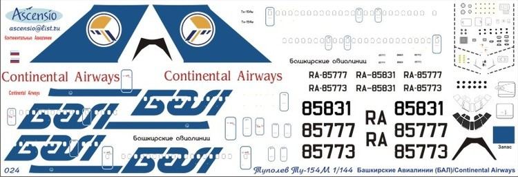 BAL Bashkirian Airlines wwwfindmodelkitcomsitesdefaultfilesasc024jpg