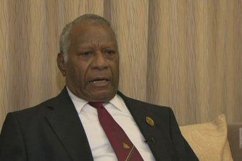 Baldwin Lonsdale Cyclone Pam Vanuatu president Baldwin Lonsdale breaks