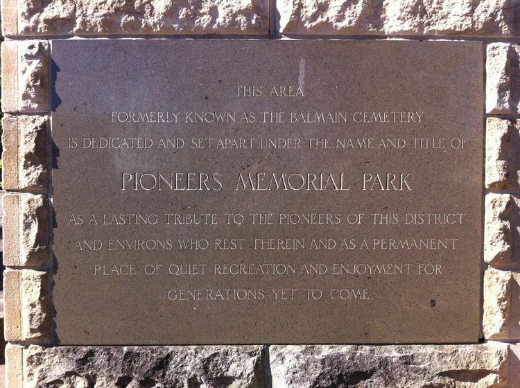 Balmain Cemetery Find A Grave Pioneers Memorial Park