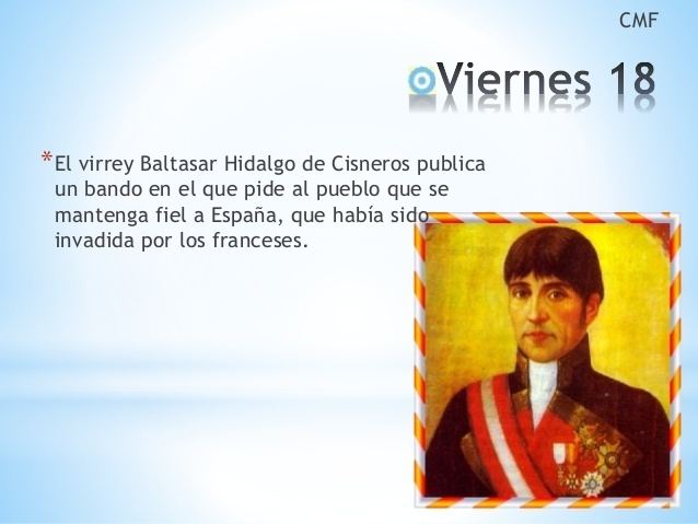 Baltasar Hidalgo de Cisneros Semana de mayo CMF