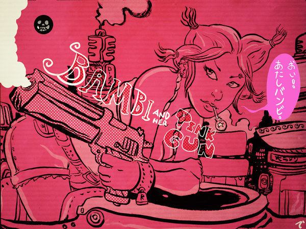 Bambi and Her Pink Gun Bambi and Her Pink Gun by cheshirecatart on DeviantArt