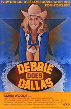 Poster featuring Bambi Woods in Debbie Does Dallas, a 1978 pornographic film.
