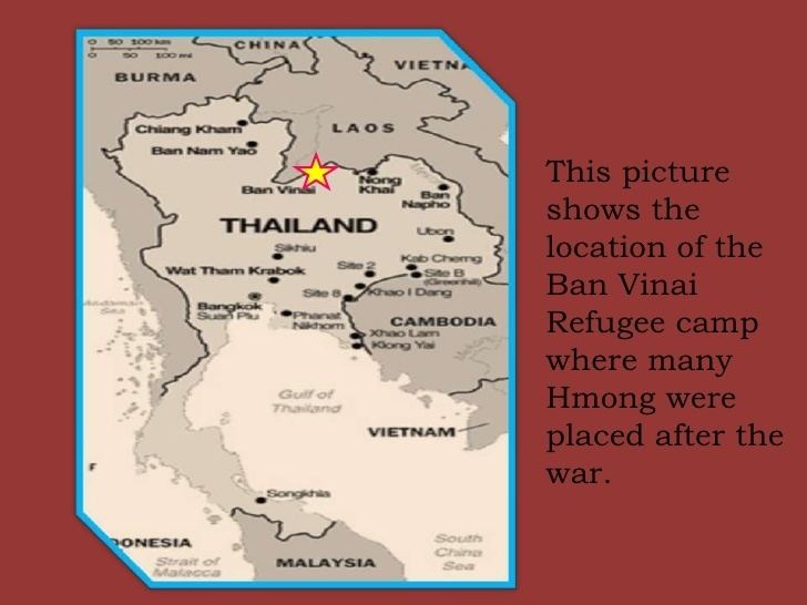 A Map where located the Ban Vinai Refugee Camp