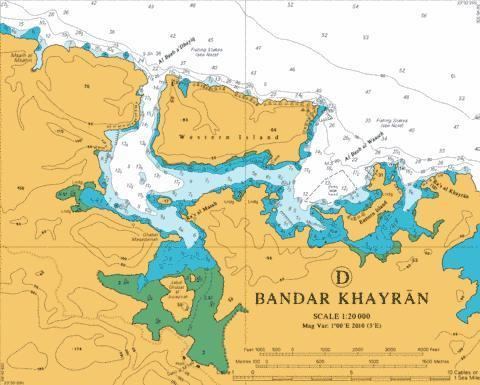 Bandar Khayran D Bandar Khayran Marine Chart OM35184 Nautical Charts App