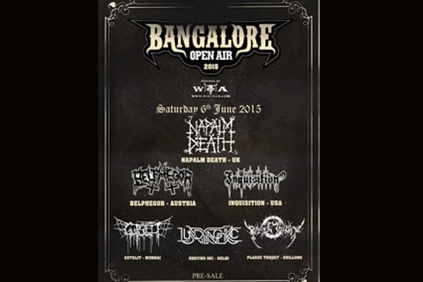 Bangalore Open Air Bangalore Open Air 2015 to bring Napalm Death Inquisition
