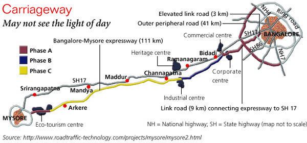 Bangalore–Mysore Infrastructure Corridor BangaloreMysore corridor leads nowhere