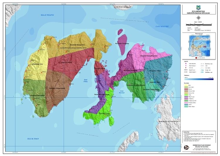 Banggai Islands Regency Peta Administrasi Kabupaten Banggai Kepulauan BPK Perwakilan