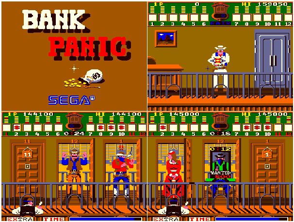 Bank Panic Arcadiabay Videogames Bank Panic Sega Bootleg3646