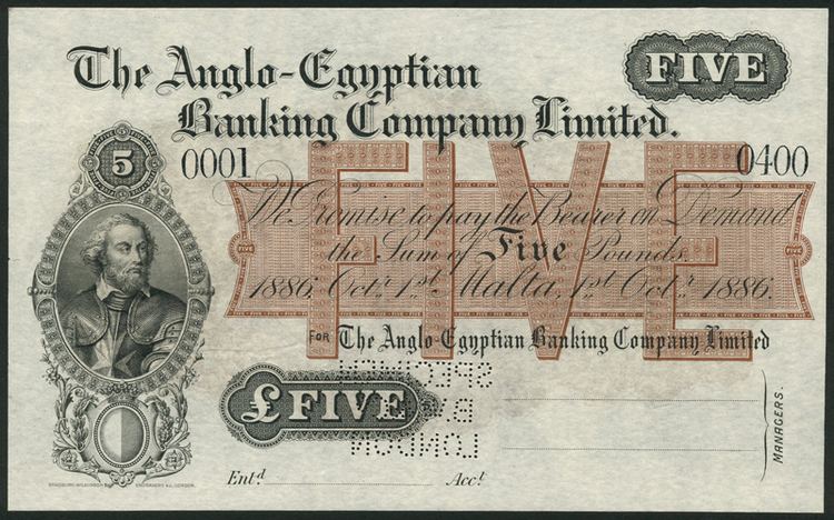 Banknotes of the Anglo-Egyptian Banking Company Limited (Malta)