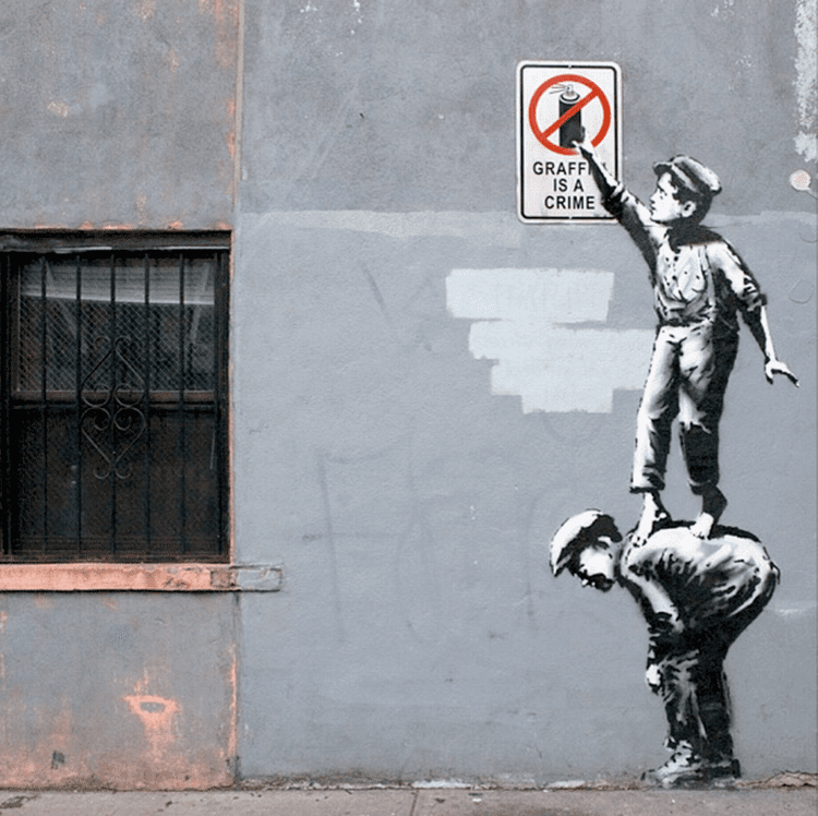 Banksy Graffiti artist Banksy SPOTTED for second time in a month