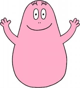 Barbapapa smiling while his arms are wide open
