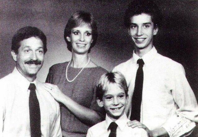 Barbara Stager with her family, all of them are smiling