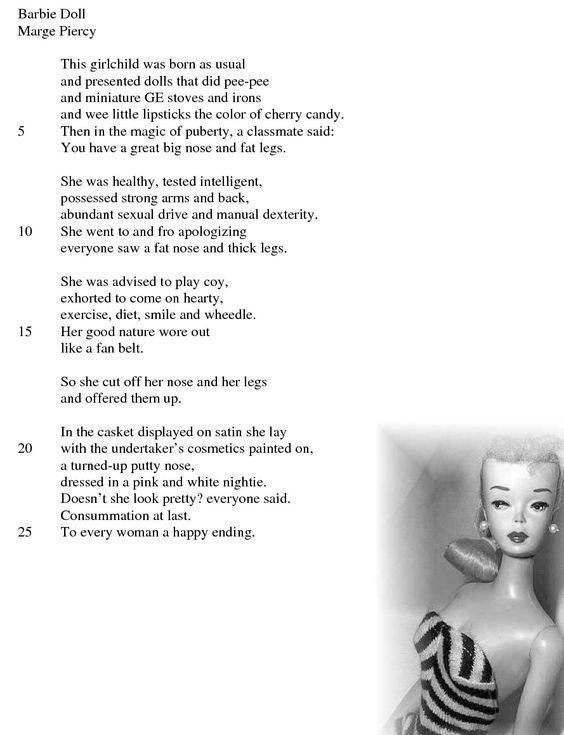 Barbie Doll (poem) httpssmediacacheak0pinimgcom564x8c089a